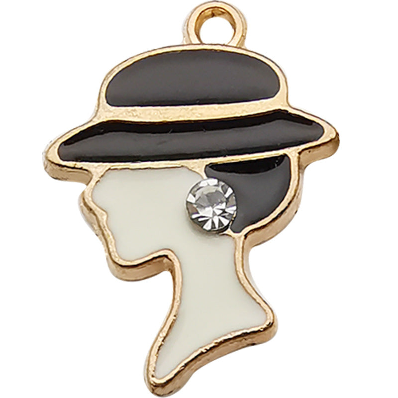 Wholesale Personalized Alloy Oil Dripping Pearl Eye Shadow Flower Perfume Bottle Diy Necklace Pendant Accessories